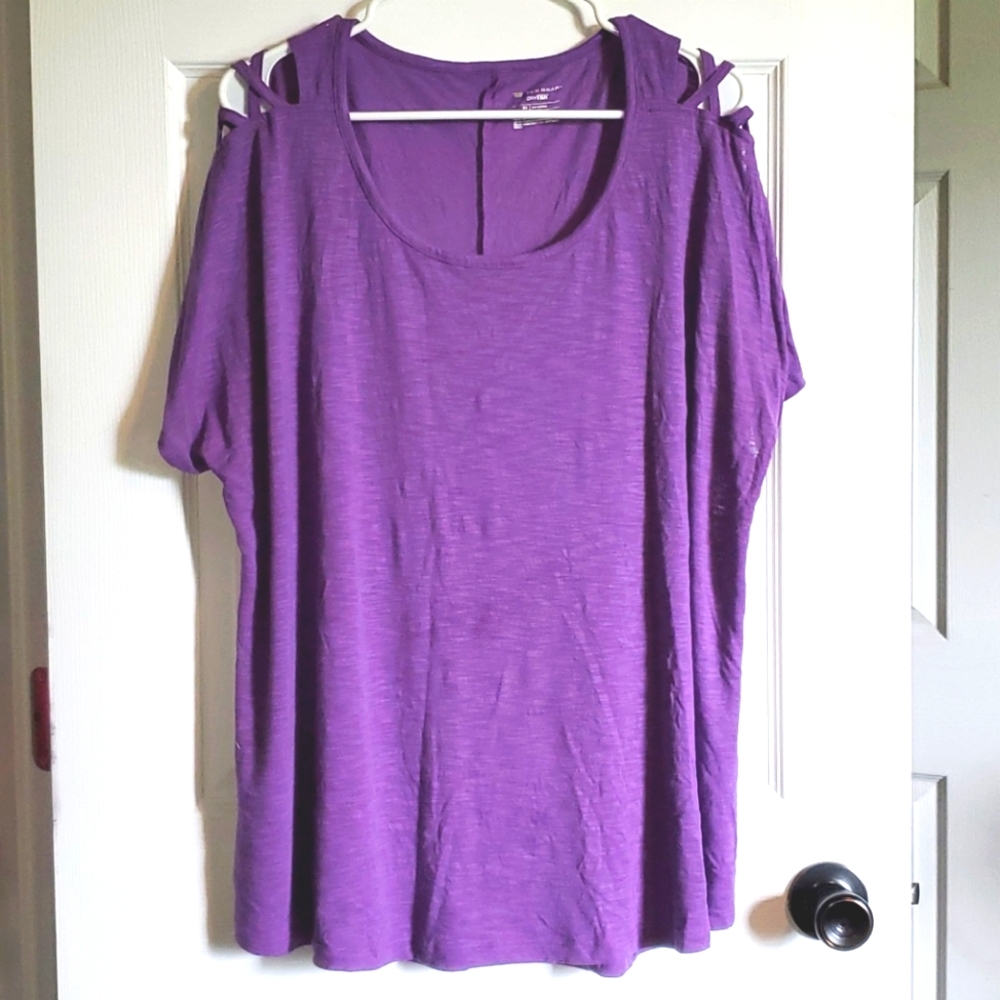 Tek Gear DryTek Womens 2X Purple Athletic Tee